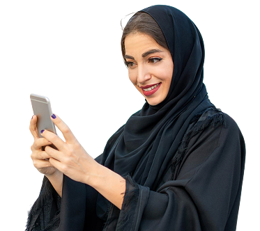 Woman using phone